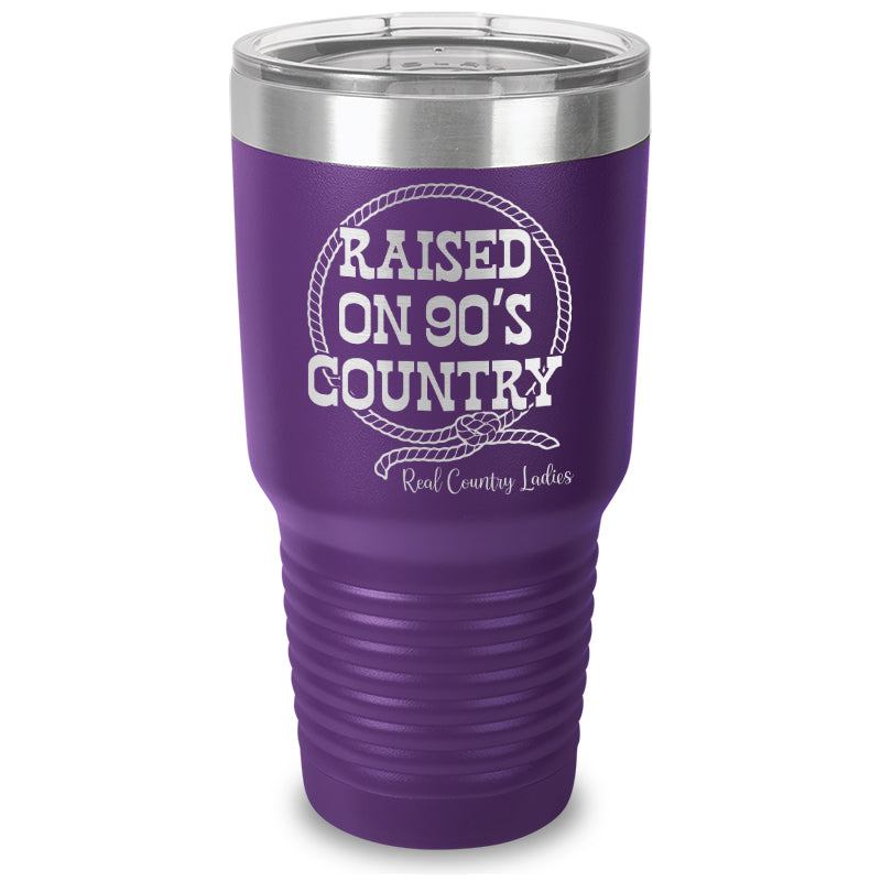 Raised On 90's Country Laser Etched Tumbler