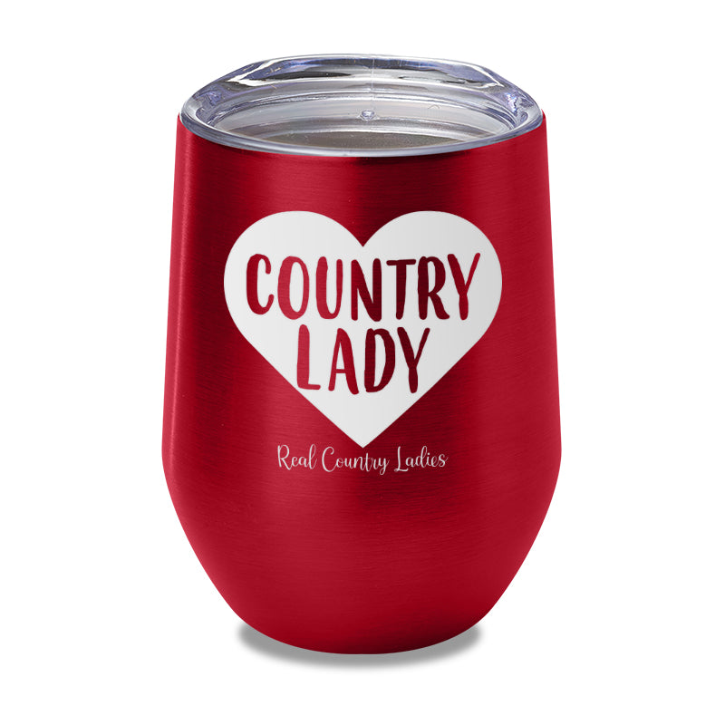 Country Lady Heart Laser Etched Tumbler