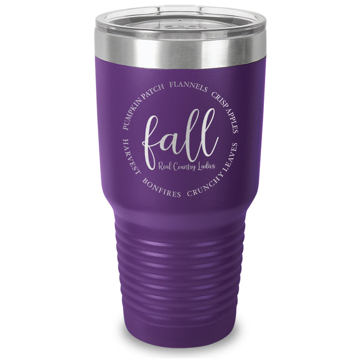 Fall Laser Etched Tumbler