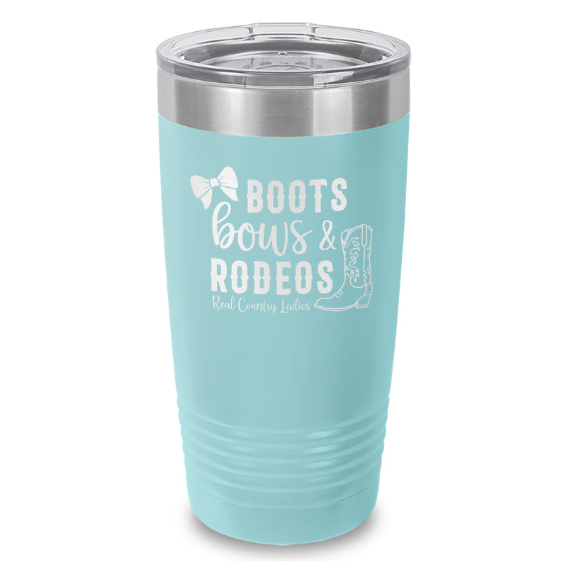 Boots Bows And Rodeos Laser Etched Tumbler