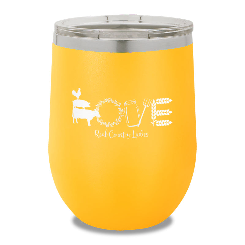 Farmhouse Love 12oz Stemless Wine Cup