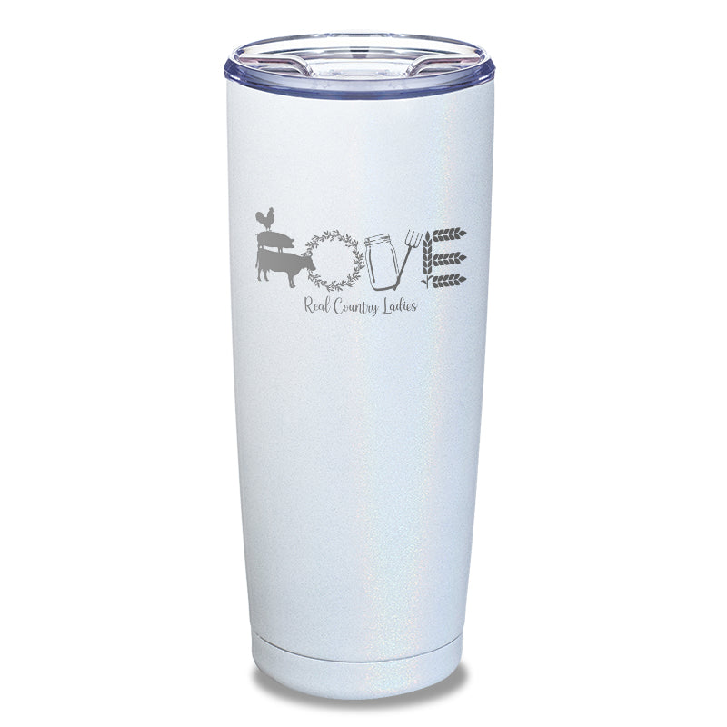 Farmhouse Love Laser Etched Tumbler