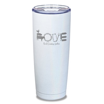 Farmhouse Love Laser Etched Tumbler