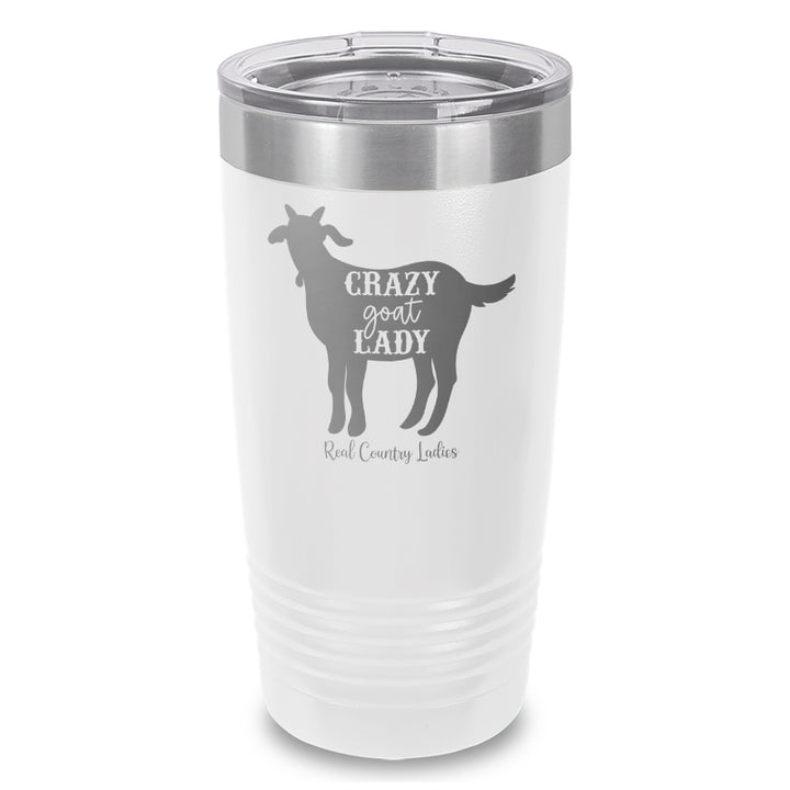 Crazy Goat Lady Laser Etched Tumbler