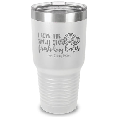 Fresh Hay Bales Laser Etched Tumbler