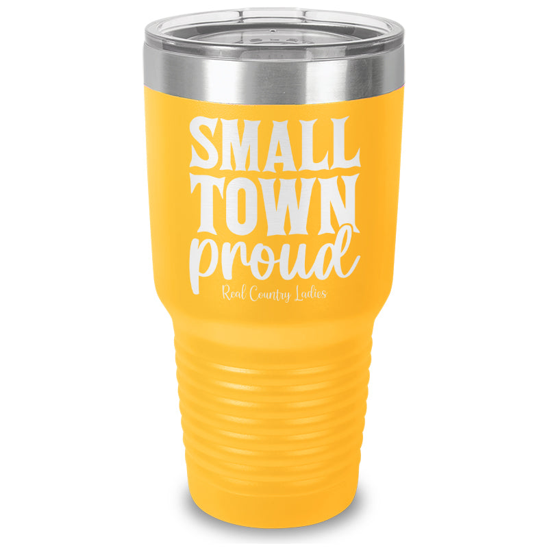 Small Town Proud Laser Etched Tumbler