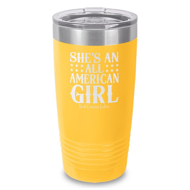 All American Girl Laser Etched Tumbler