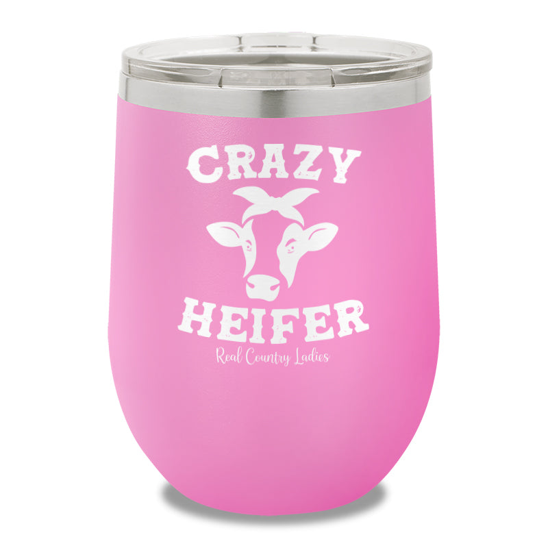 Crazy Heifer 12oz Stemless Wine Cup