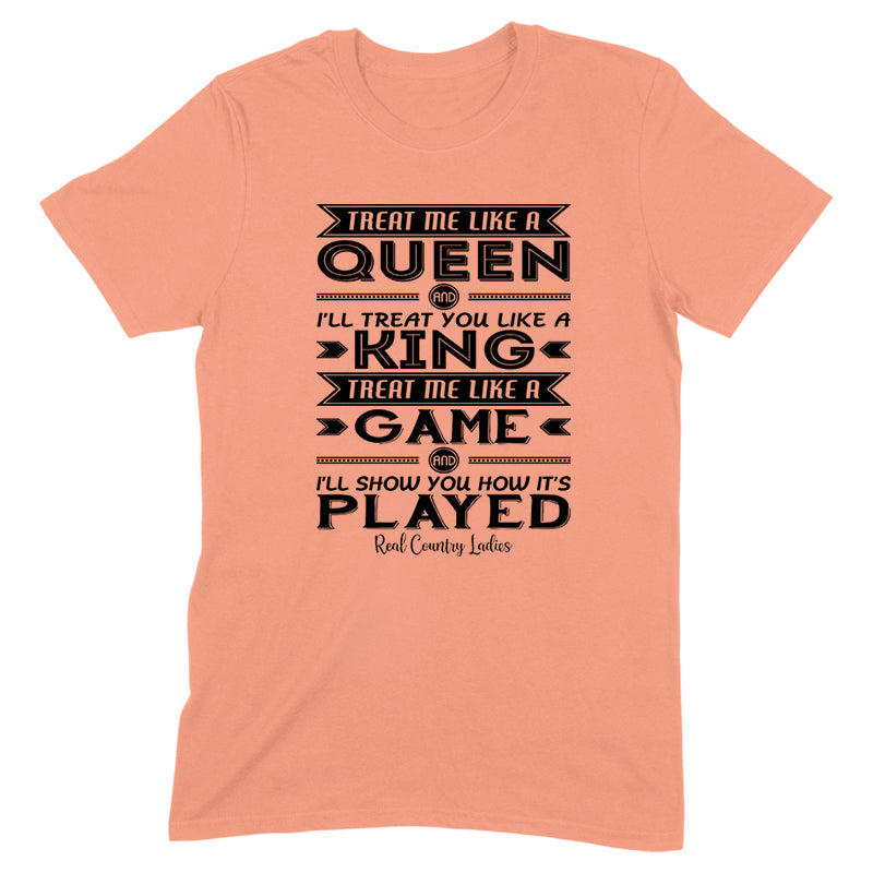 Like A Queen Black Print Front Apparel