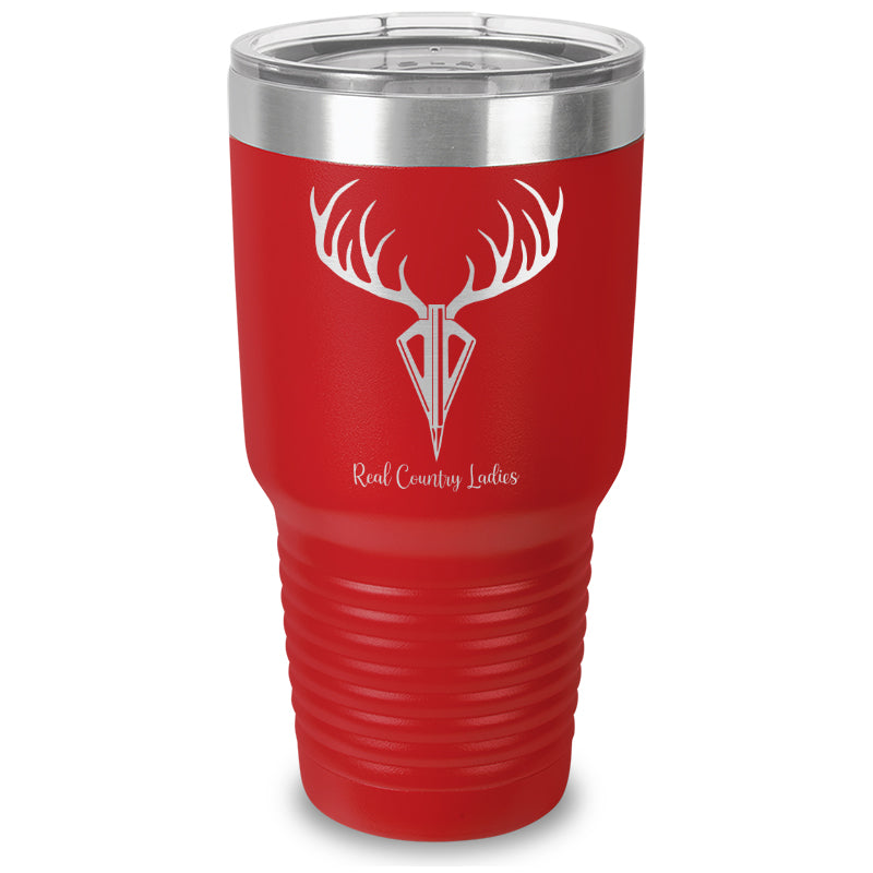 Arrow Deer Laser Etched Tumbler