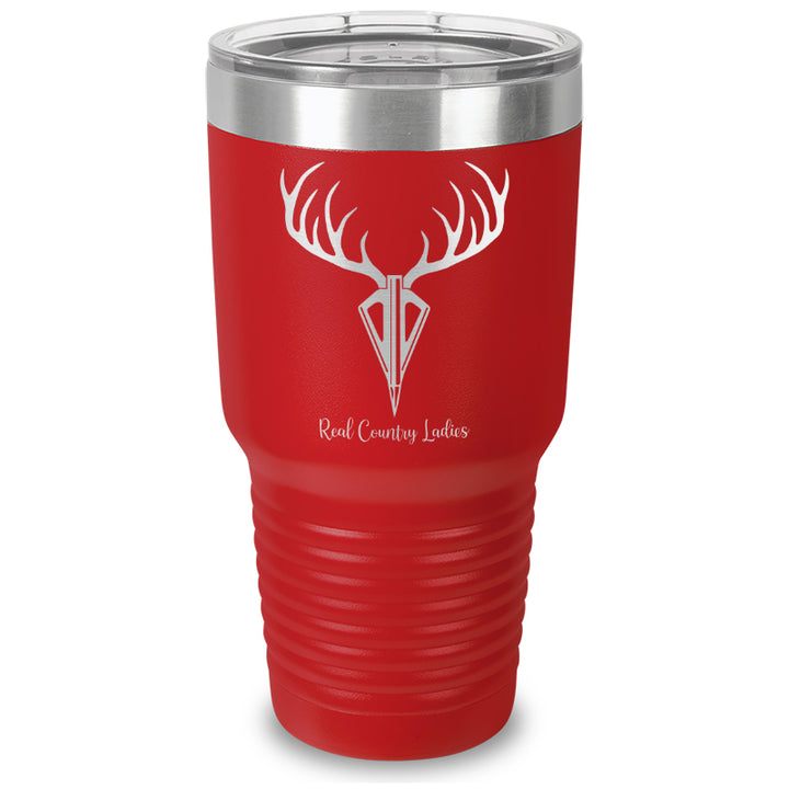 Arrow Deer Laser Etched Tumbler