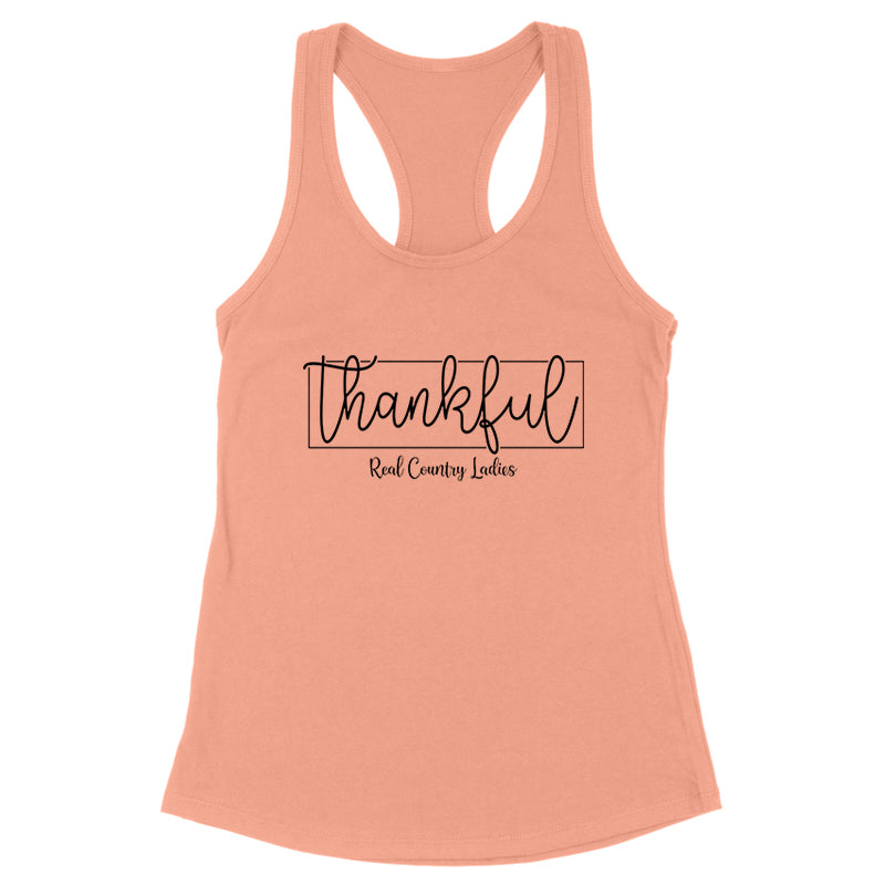 Thankful Black Print Front Apparel