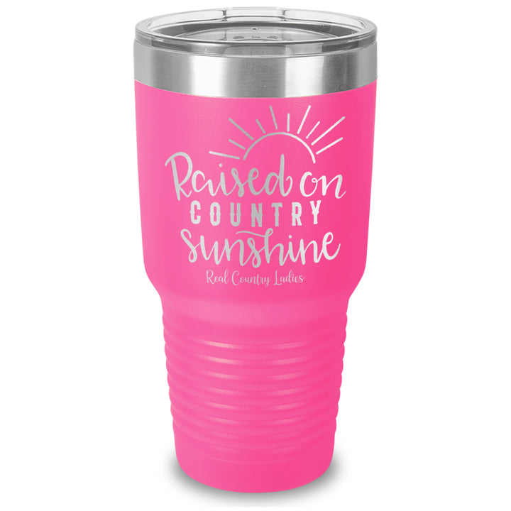 Raised On Country Sunshine Laser Etched Tumbler