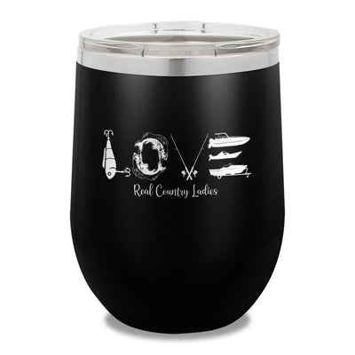 Fishing Love 12oz Stemless Wine Cup