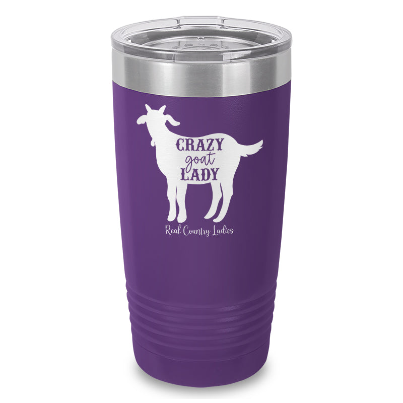 Crazy Goat Lady Laser Etched Tumbler