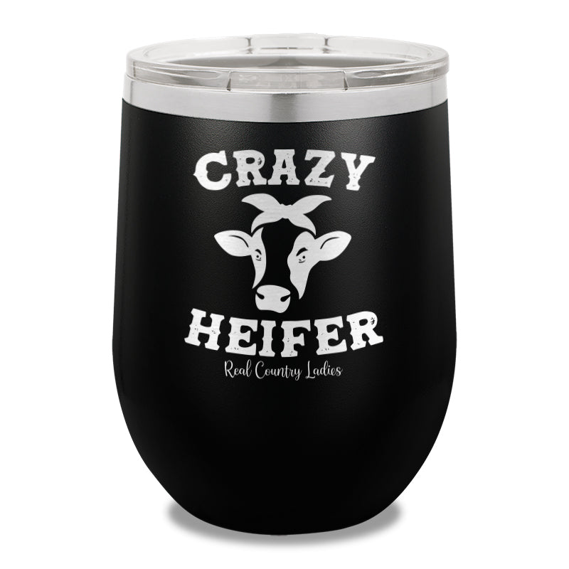 Crazy Heifer 12oz Stemless Wine Cup