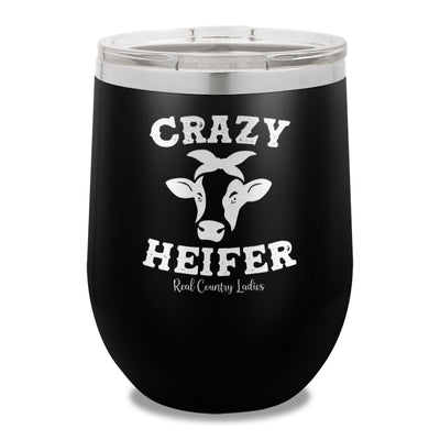 Crazy Heifer 12oz Stemless Wine Cup