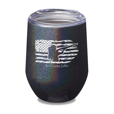 Shotgun USA Flag Laser Etched Tumbler