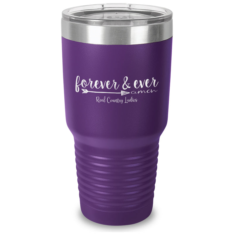 Forever And Ever Amen Laser Etched Tumbler