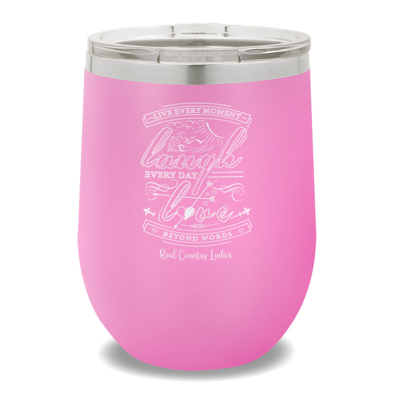 Live Laugh Love 12oz Stemless Wine Cup