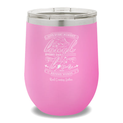 Live Laugh Love 12oz Stemless Wine Cup