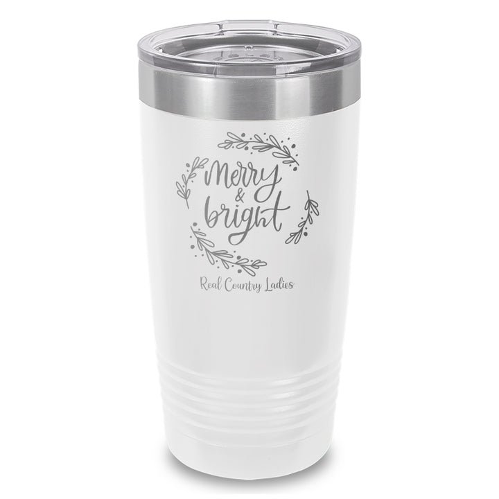 Merry And Bright Laser Etched Tumbler