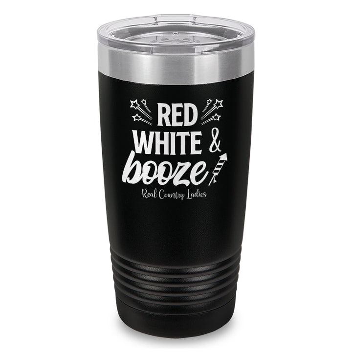 Red White And Booze Laser Etched Tumbler