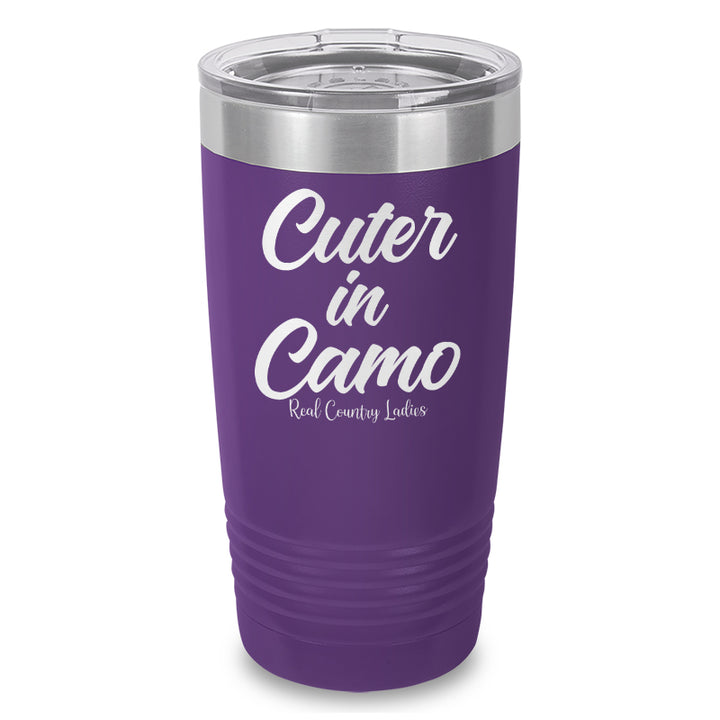 Cuter In Camo Laser Etched Tumbler