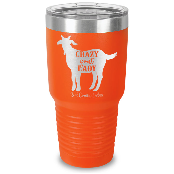 Crazy Goat Lady Laser Etched Tumbler