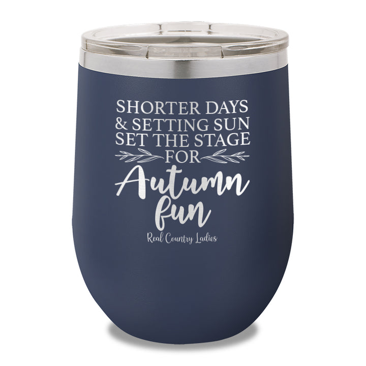 Shorter Days And Setting Sun 12oz Stemless Wine Cup