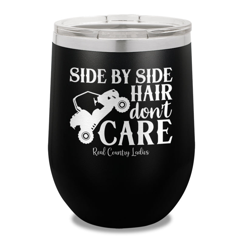 Side By Side Hair Don't Care 12oz Stemless Wine Cup