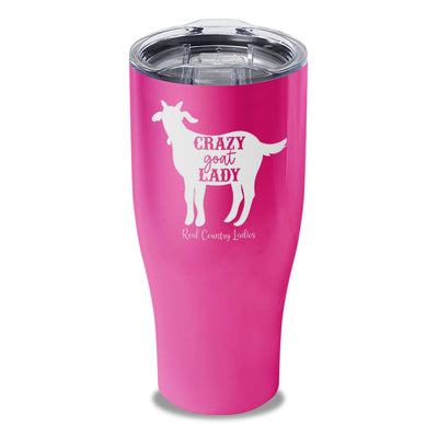 Crazy Goat Lady Laser Etched Tumbler