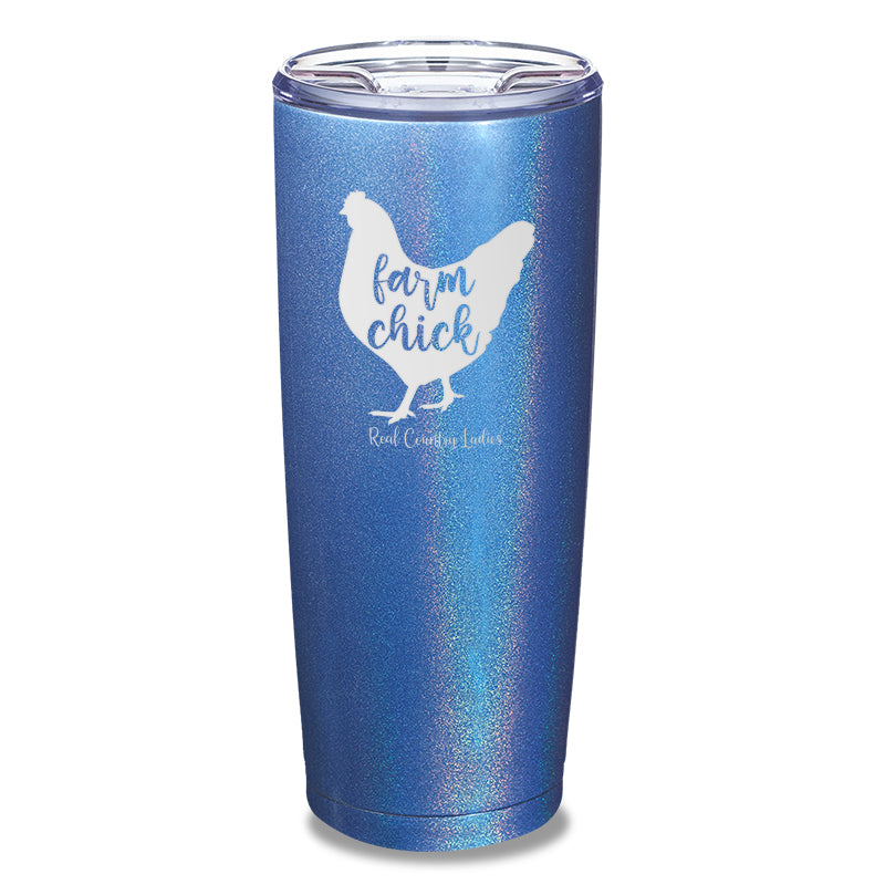 Farm Chick Laser Etched Tumbler