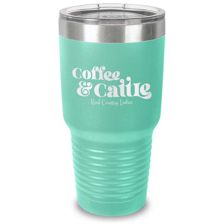 Coffee And Cattle Laser Etched Tumbler