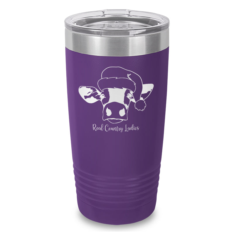 Christmas Cow Laser Etched Tumbler