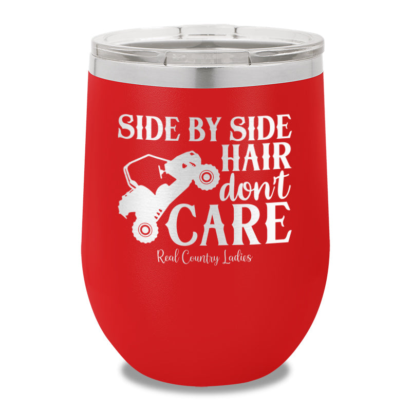 Side By Side Hair Don't Care 12oz Stemless Wine Cup