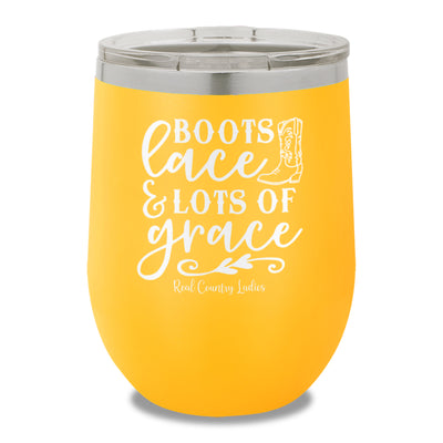 Boots Lace And Lots Of Grace 12oz Stemless Wine Cup