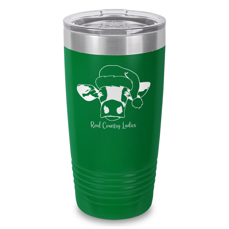 Christmas Cow Laser Etched Tumbler