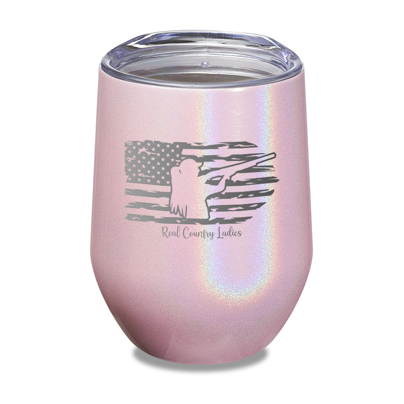 Shotgun USA Flag Laser Etched Tumbler