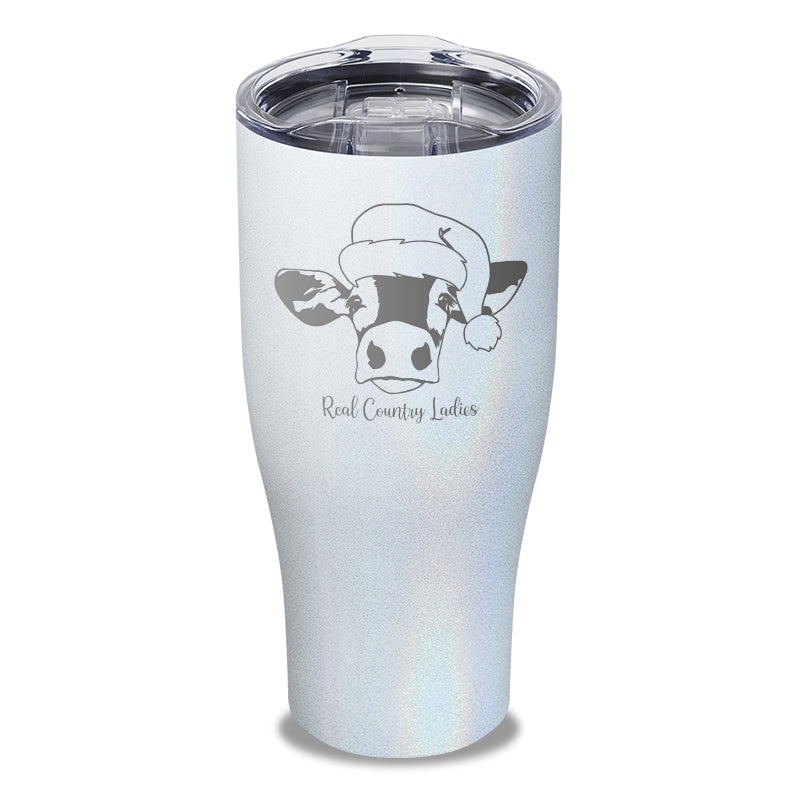 Christmas Cow Laser Etched Tumbler