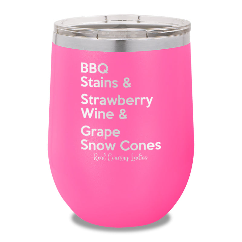 BBQ Stains 12oz Stemless Wine Cup