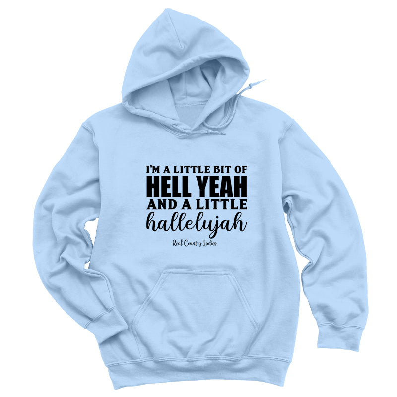 Hell Yeah And Hallelujah Black Print Hoodies & Long Sleeves