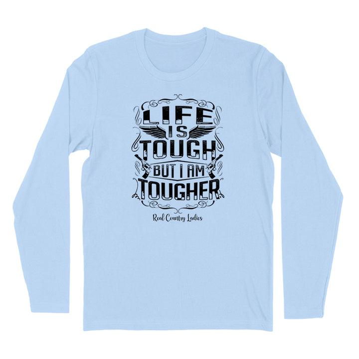 Life Is Tough Black Print Hoodies & Long Sleeves