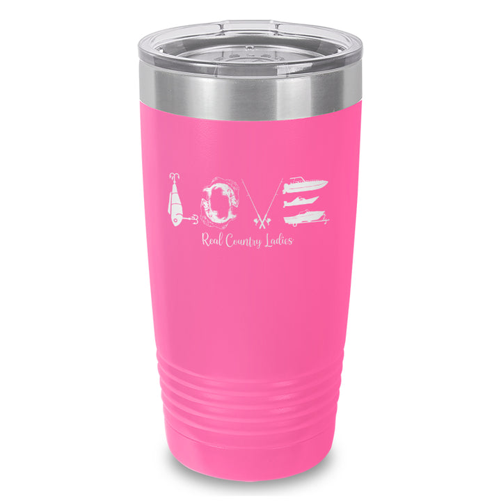 Fishing Love Laser Etched Tumbler