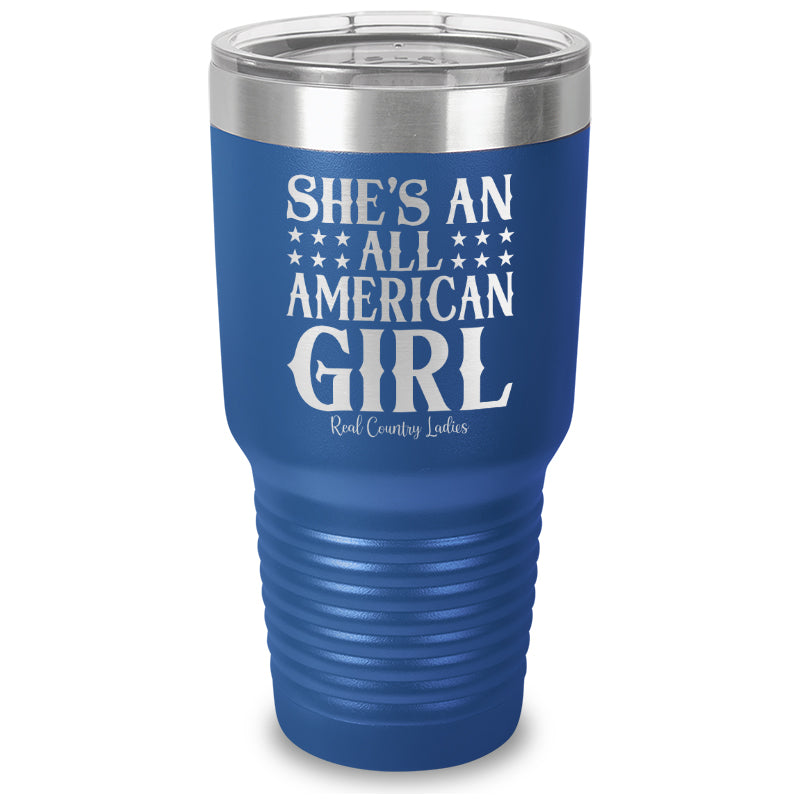 All American Girl Laser Etched Tumbler