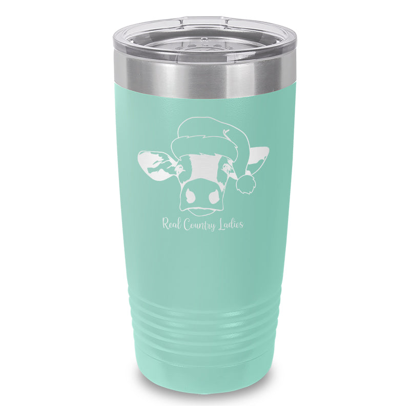 Christmas Cow Laser Etched Tumbler