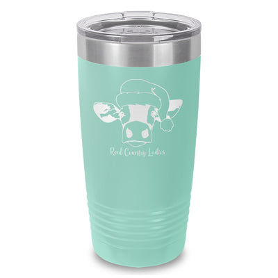 Christmas Cow Laser Etched Tumbler