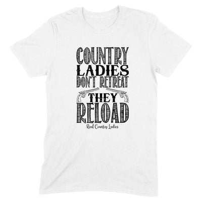 Country Ladies Don't Retreat Black Print Front Apparel