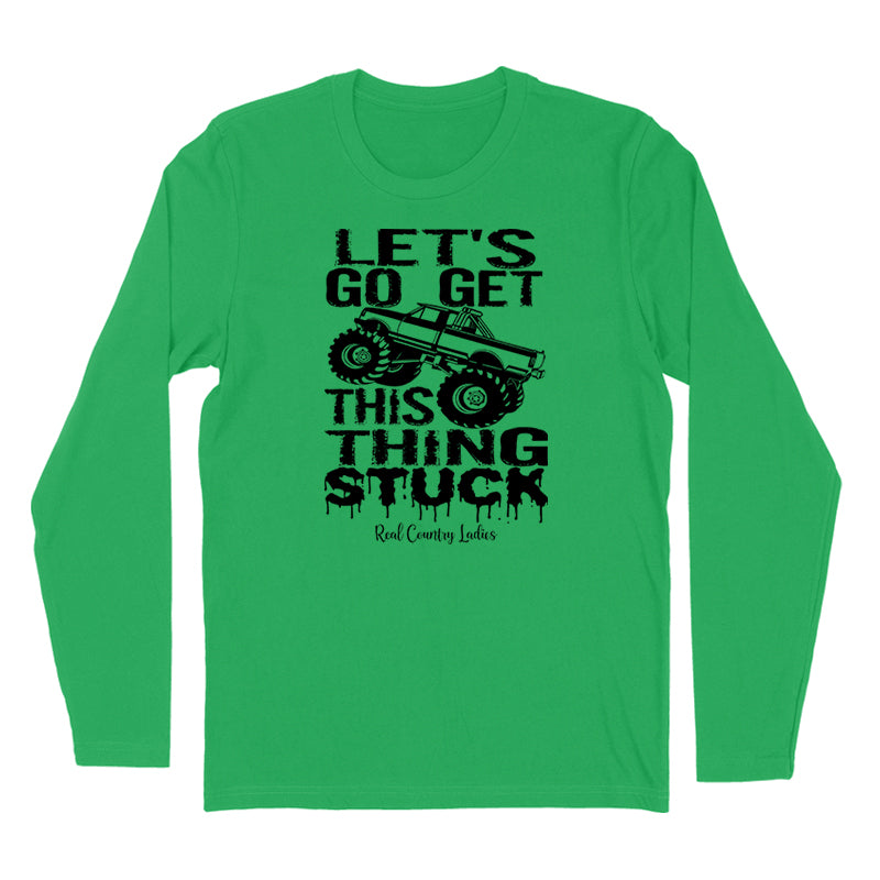 Get This Thing Stuck Black Print Hoodies & Long Sleeves