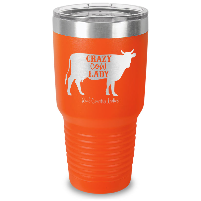 Crazy Cow Lady Laser Etched Tumbler